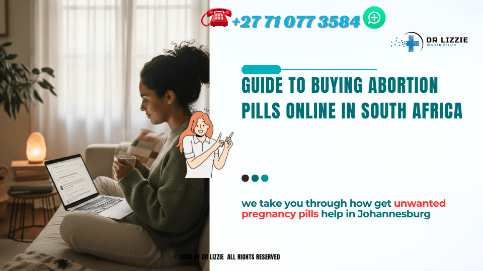 A woman researching abortion pills online in a safe and private environment.