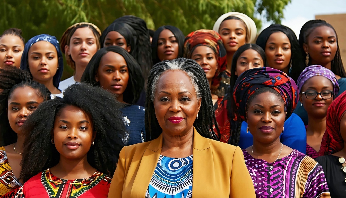 A diverse group of women in South Africa standing