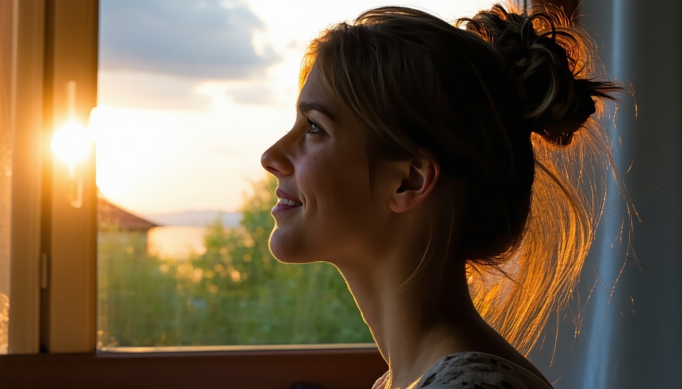 A hopeful woman looking towards the future, symbolizing the potential for healthy pregnancies after using abortion pills.